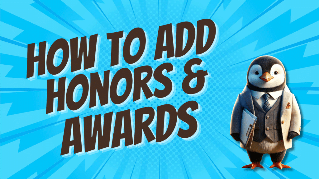 How to Add Honors & Awards into GradMap