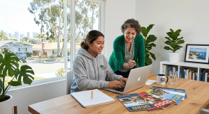 Student in San Diego receiving college application guidance and planning their academic future