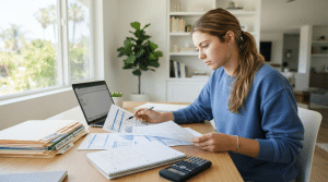 College-bound student comparing grants, scholarships, and financial aid offers from colleges in California.